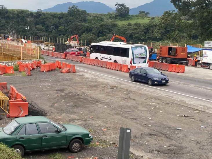 Obras en puente Metlac  y caseta de Fortín paralizan movilidad en Veracruz (+ Video)
