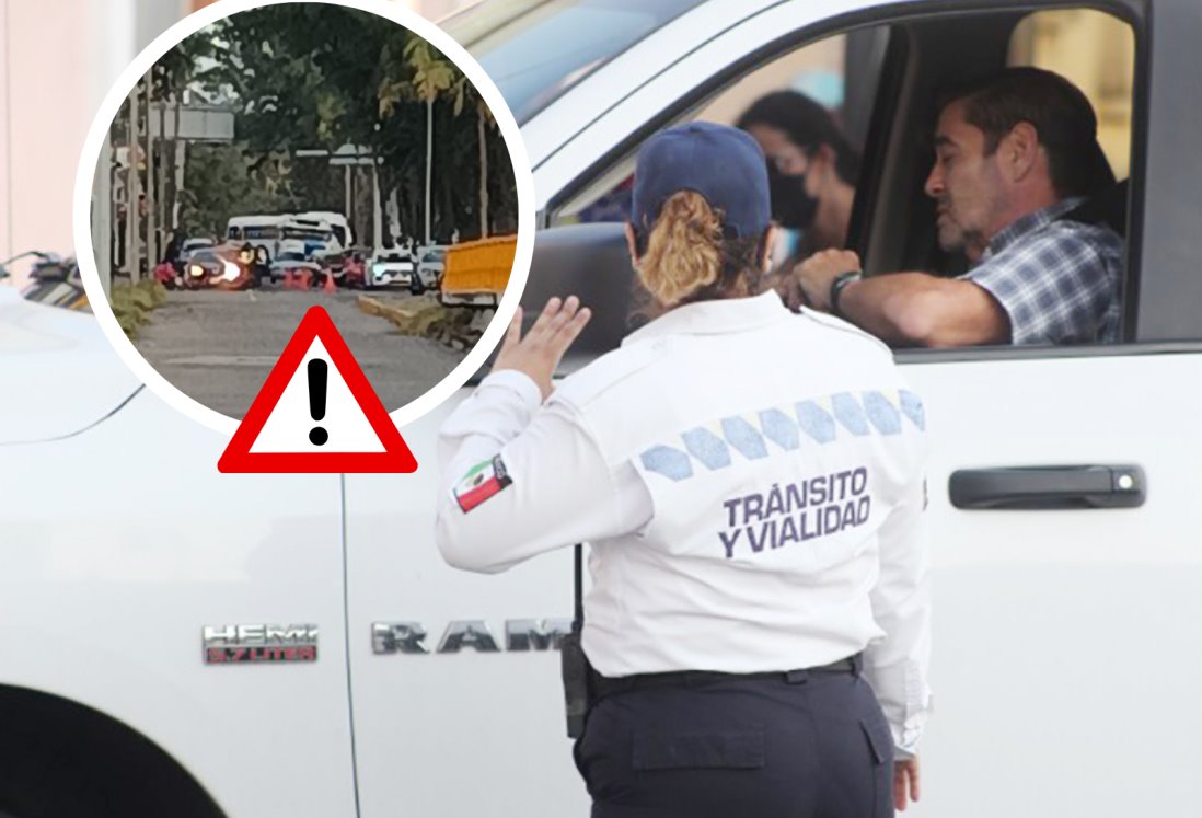Caos vial por retenes de tránsito en Veracruz molesta a conductores