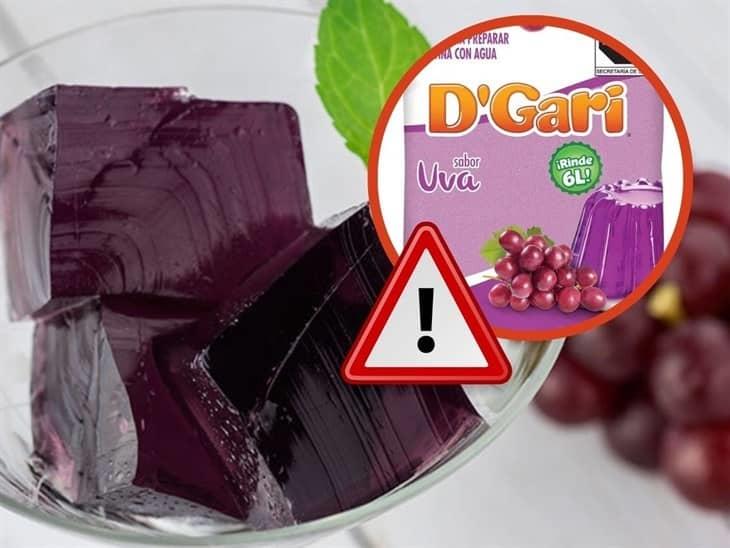 Gelatina D’Gari sabor uva contiene ingrediente cancerígeno ¡Profeco alerta! 