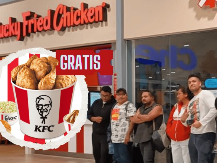 KFC Plaza Crystal Veracruz: Largas filas por Pollo Gratis por un año (+ Video)