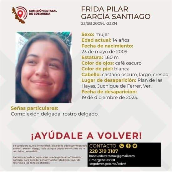 Desaparece joven de 14 años en Plan de las Hayas, Juchique de Ferrer