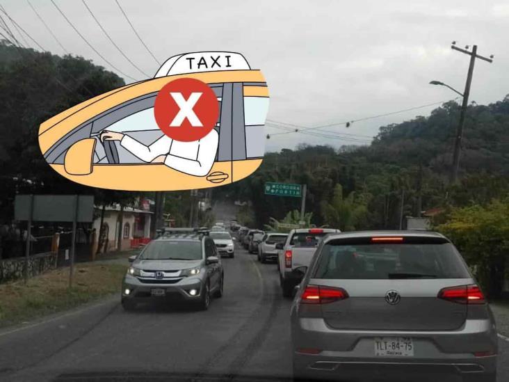 Taxistas de Orizaba no quieren ir hacia Córdoba; ‘una pérdida de tiempo’