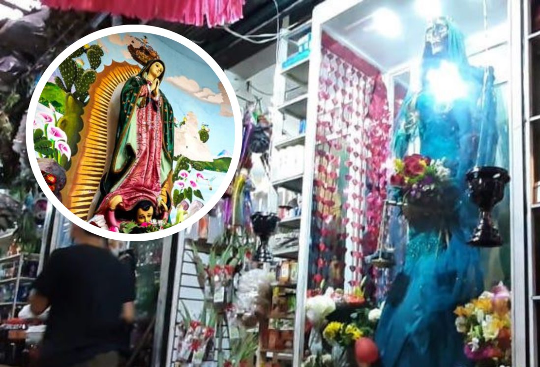 Aumenta la compra de figuras de la Santa Muerte y Virgen de Guadalupe en Veracruz