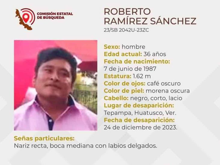 Roberto Ramírez Sánchez desapareció en Huatusco; su familia lo busca