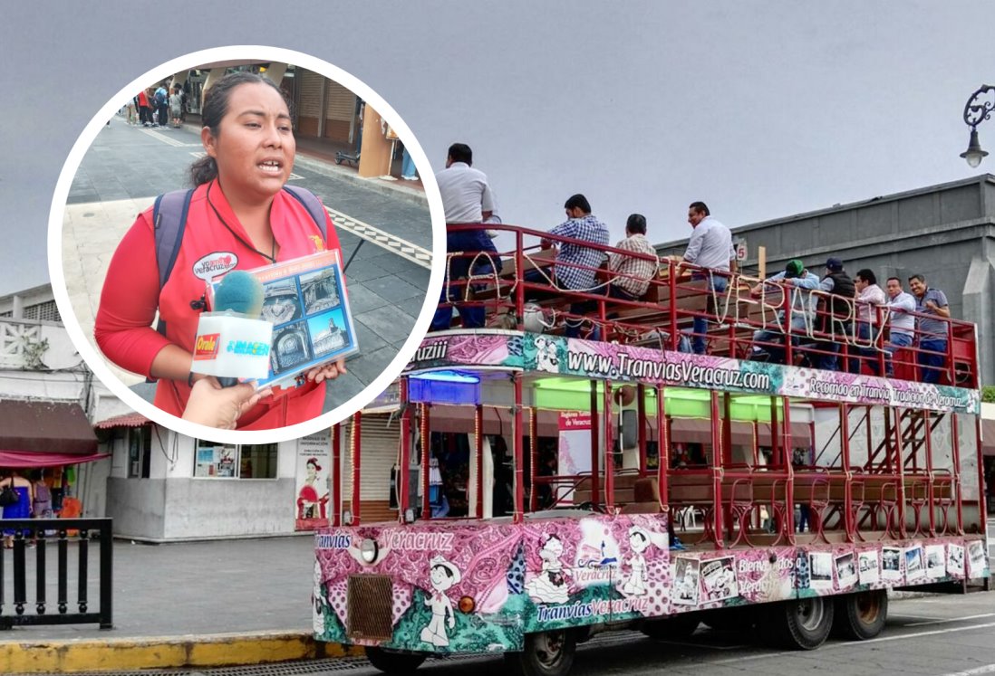 Tranvías, el transporte más solicitado por turistas en el Malecón de Veracruz