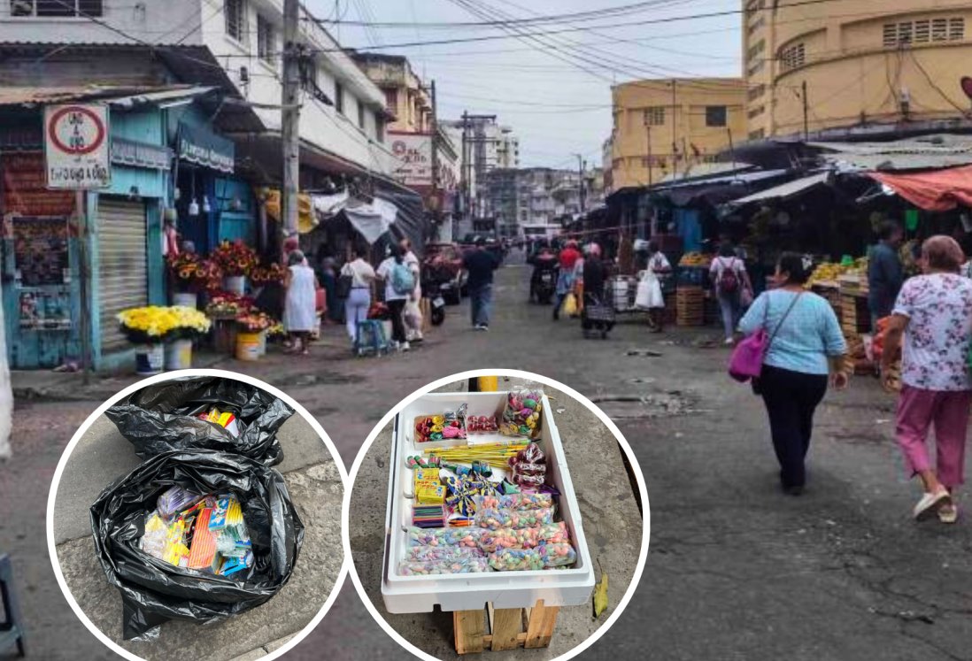 Decomisan 50 kilos de pirotecnia en operativos dentro de los mercados de Veracruz