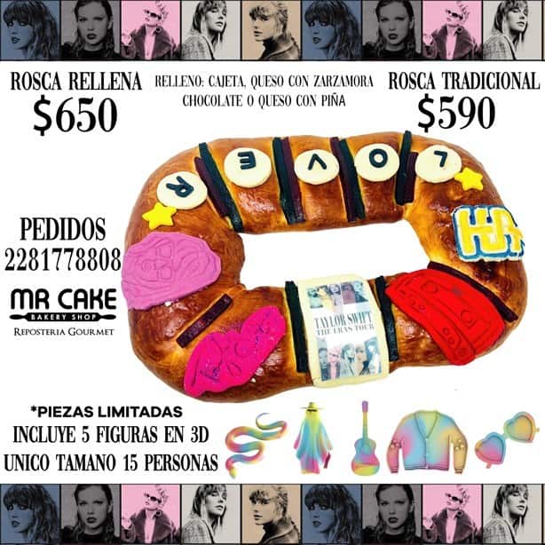Rosca de Reyes de Taylor Swift, a la venta en Xalapa; ¿cuál es su precio?