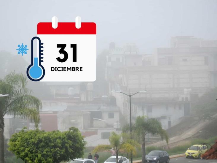 ¿Hará frío el domingo 31 de diciembre en Xalapa?