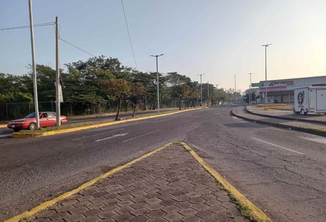 Vacías, así lucen las calles de Veracruz y Boca del Río este 01 de enero