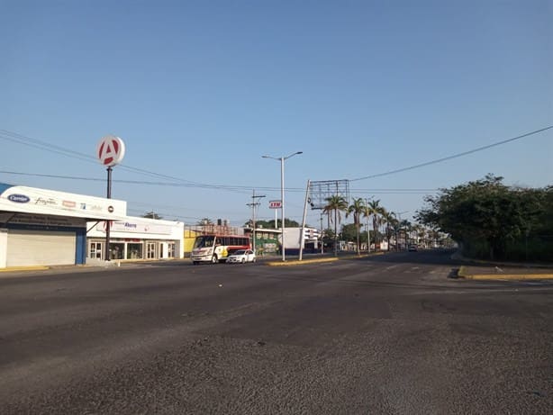 Vacías, así lucen las calles de Veracruz y Boca del Río este 01 de enero