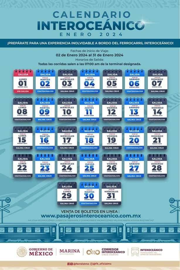 Tren Interoceánico: estos son los días y horarios disponibles para enero 2024