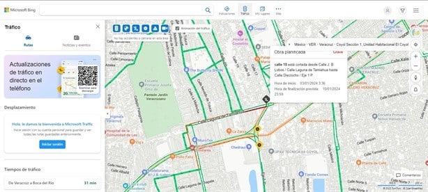 En esta aplicación podrás ver el tráfico en Veracruz en tiempo real