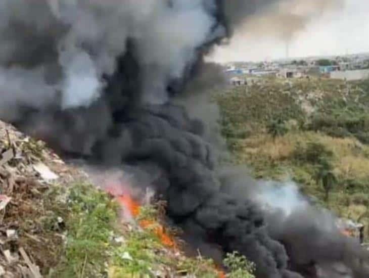 Quema de basura en Puerto de Veracruz moviliza a bomberos municipales