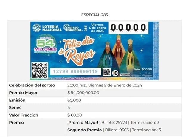 Lotería Nacional: este fue el boleto que ganó el segundo lugar en Veracruz