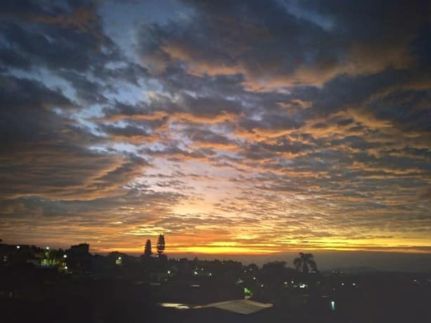 Espectacular amanecer en Xalapa, digno de una postal