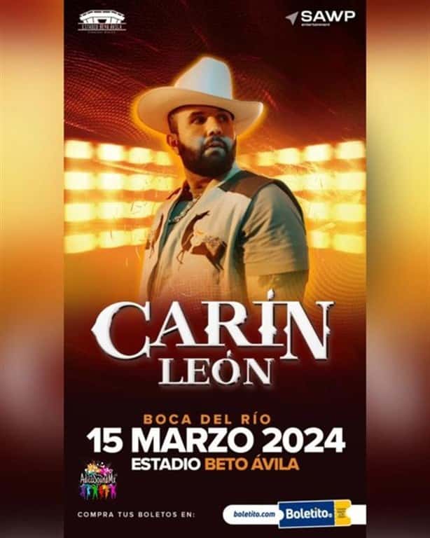 Ya hay fecha para concierto de Carín León en Veracruz