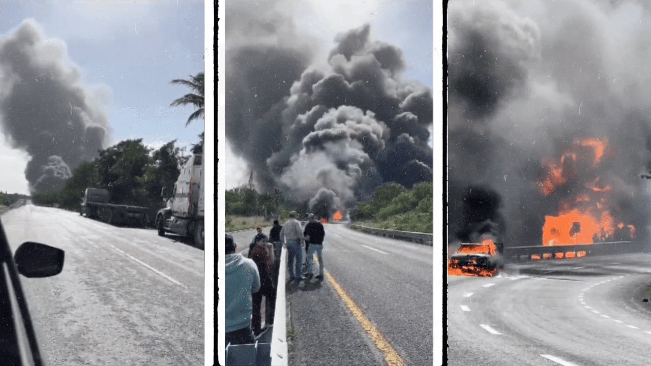 Trágica explosión tras choque de pipas al Norte de Veracruz | VIDEO