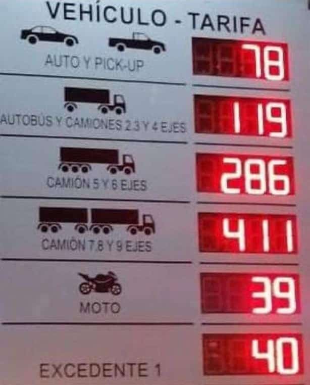 Sorprende a conductores incremento de 5 pesos en la caseta de peaje de La Antigua, Veracruz