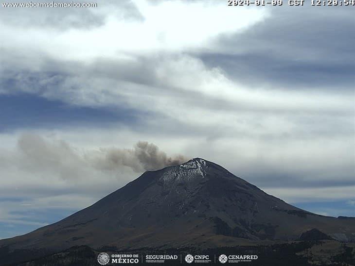 Reportan actividad en el Volcán Popocatépetl, ¿Cuántas exhalaciones ha presentado hoy?