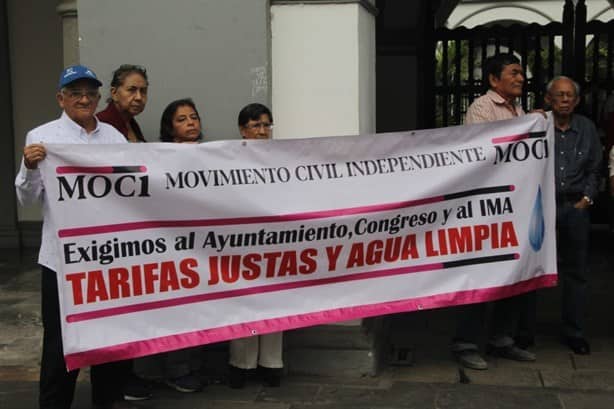 Protestan por el pésimo servicio del agua en Veracruz; llaman a la resistencia civil