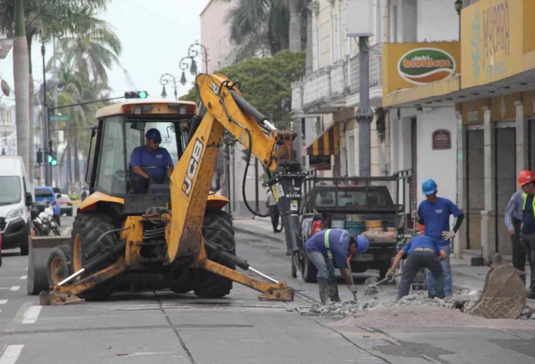 Estas calles del centro de Veracruz están cerradas por reparaciones