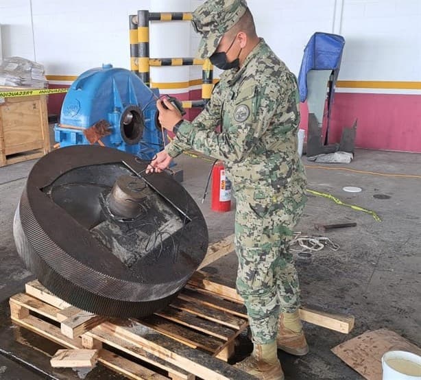 Marina decomisa carga de metanfetaminas con valor de 80 millones en el puerto de Veracruz | VIDEO
