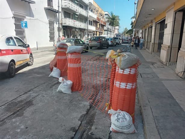 Ya se puede circular por esta calle del centro histórico de Veracruz