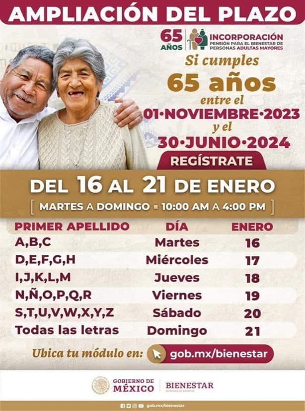 Pensión bienestar 2024: lanzan convocatoria de inscripciones de adultos mayores en Veracruz