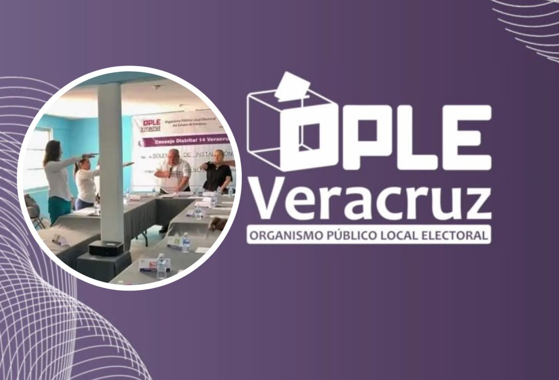 Instala OPLE Consejo Distrital 14 en Veracruz