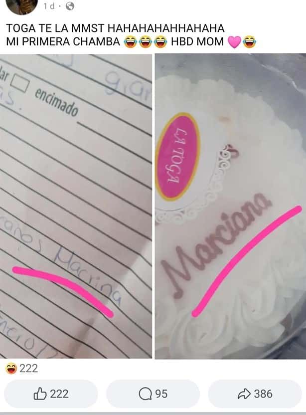 Pastelería La Toga de Xalapa se vuelve viral por un error ¡Mi primera chamba! 