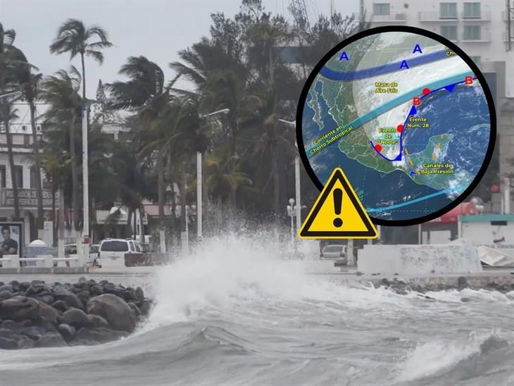 Frente Frío 28 traerá más lluvias y heladas a Veracruz ¿cuándo ingresará?