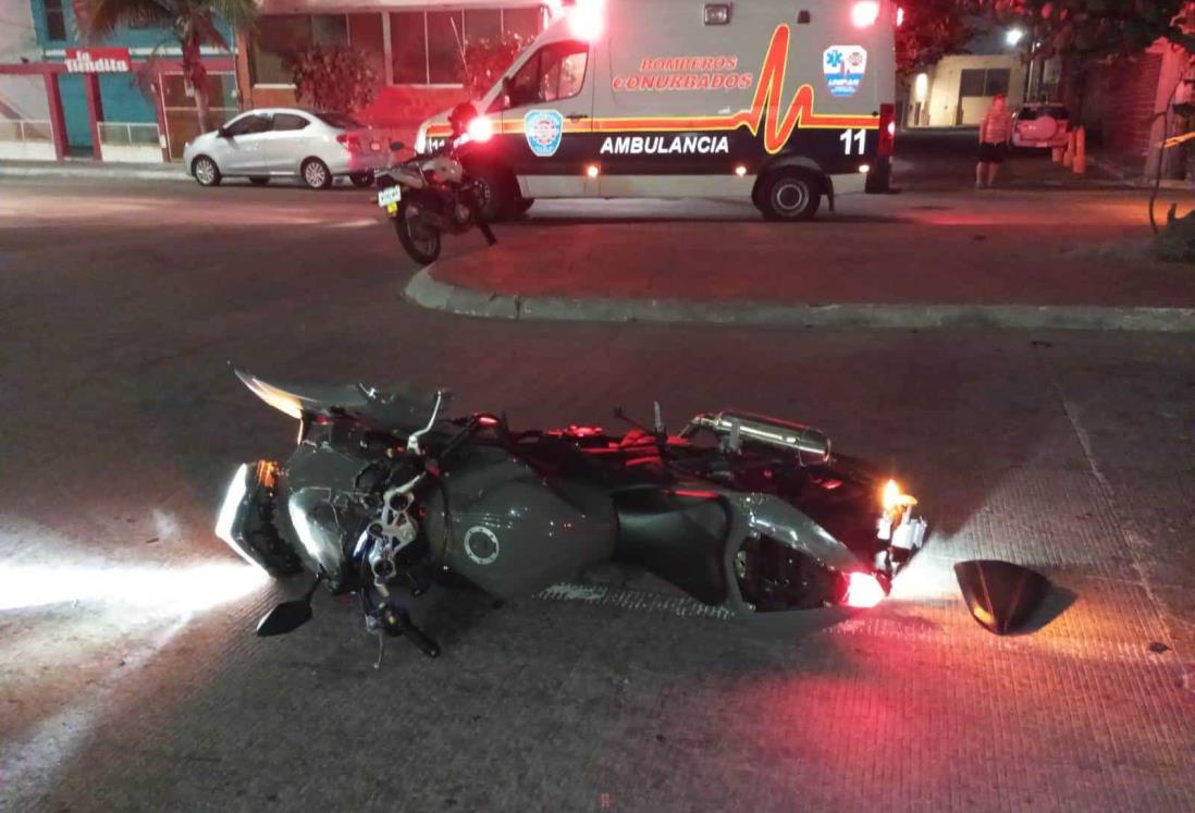 Motociclista de EdoMex fallece en fraccionamiento de Boca del Río