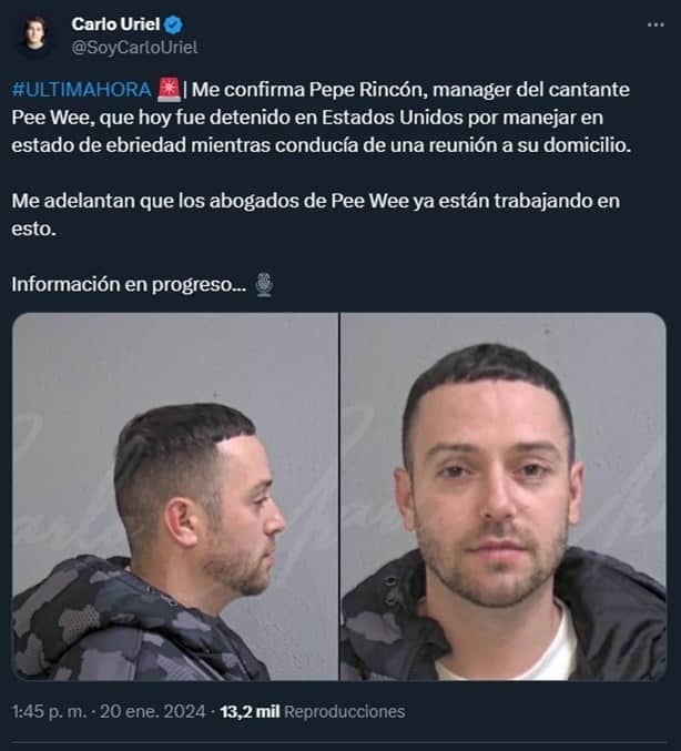 Pee Wee, exintegrante de Cumbia Kings, habría sido arrestado en EU