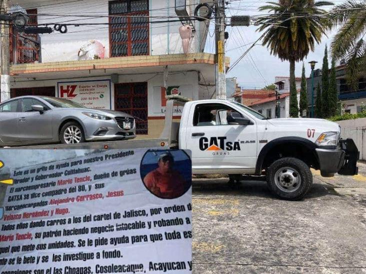 Negocio de grúas fuera de control en Veracruz; extorsionan a ciudadanos