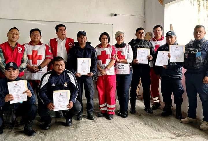 Elementos de la Policía de Misantla concluyen curso de primeros auxilios