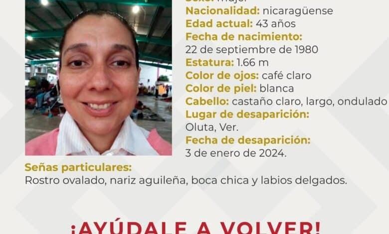 Reportan desaparición de mujer de Nicaragua en Veracruz