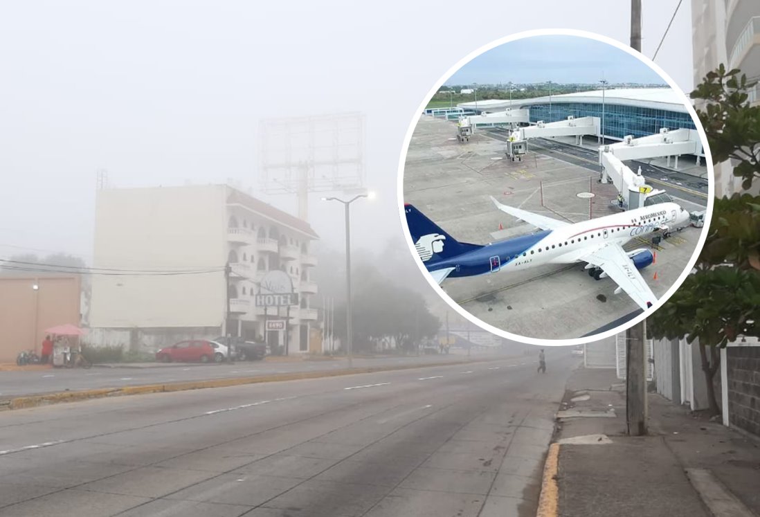 Vuelos en el aeropuerto de Veracruz se retrasaron por niebla