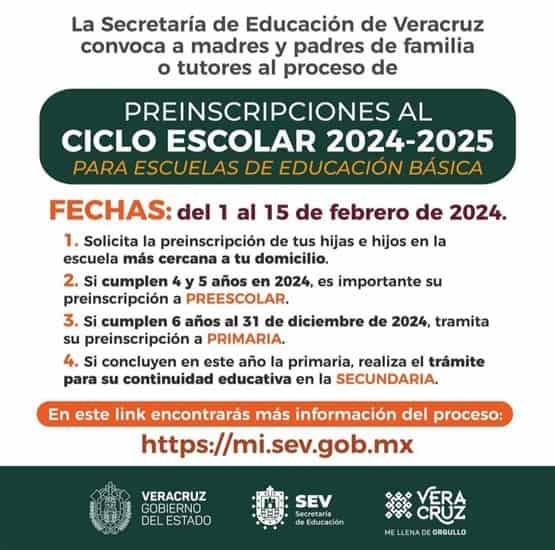 ¡Atención! Ya vienen las preinscripciones para preescolar, primaria y secundaria