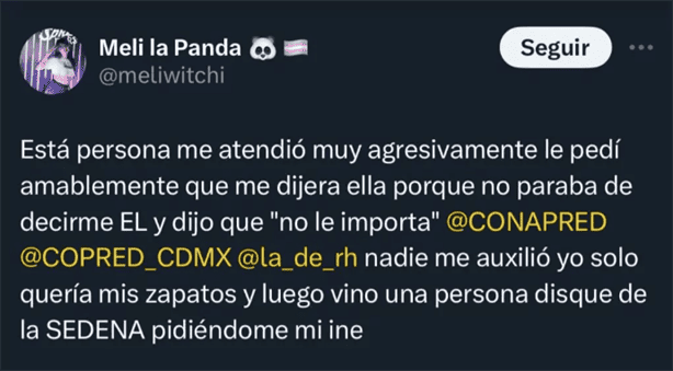 Influencer trans Meli la panda exhibe a zapatero por llamarla él en lugar de ella