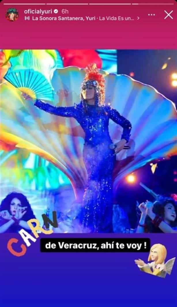 Yuri manda mensaje a los jarochos sobre invitación a ser reina del Carnaval de Veracruz 2024