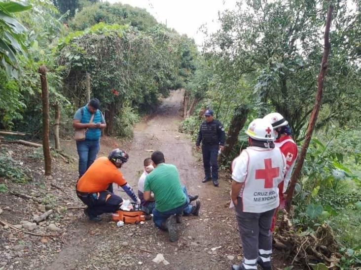 Cobarde motociclista atropella a campesino en carretera Misantla-Tenochtitlan