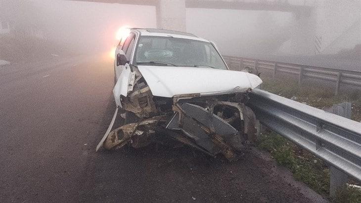 Se registra fuerte choque en la autopista Puebla-Córdoba