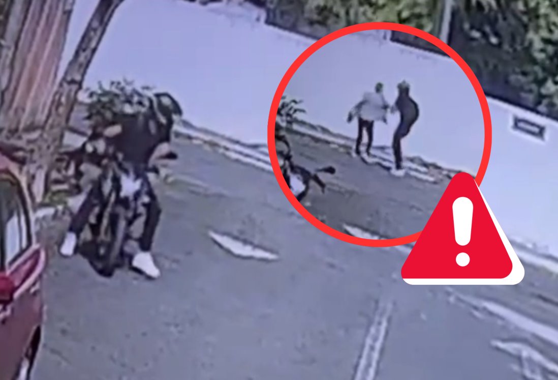 Así captaron el violento asalto a una mujer en fraccionamiento de Veracruz | VIDEO