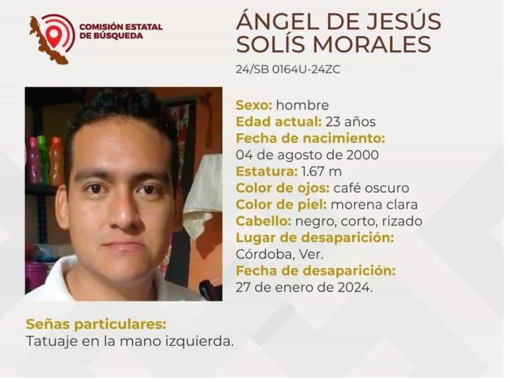 Piden ayuda para localizar a Ángel de Jesús; desapareció en Córdoba