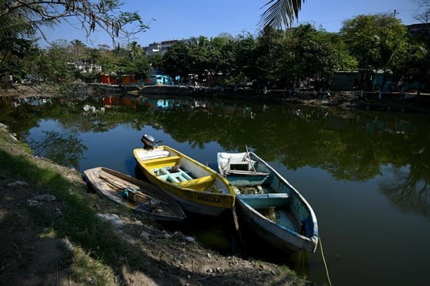 Aguas negras inundan la laguna de Las Caballerizas en Veracruz