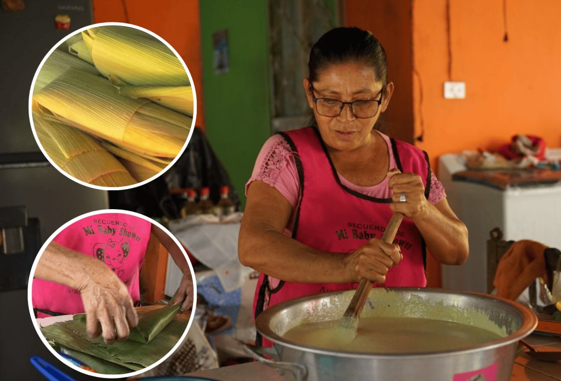 Doña Esther asegura que hace los tamales más ricos de Veracruz