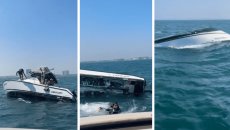 Embarcación se hunde en aguas de Veracruz | VIDEO