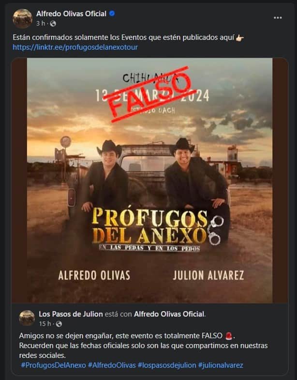 Prófugos del Anexo Tour 2024: Julión Álvarez y Alfredo Olivas hacen anuncio sobre su gira