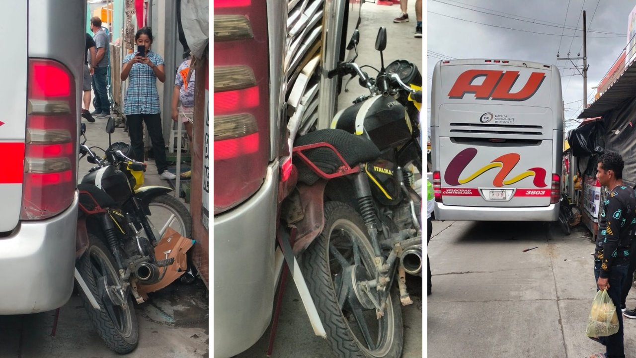 Autobús AU impacta a motociclista en Tierra Blanca