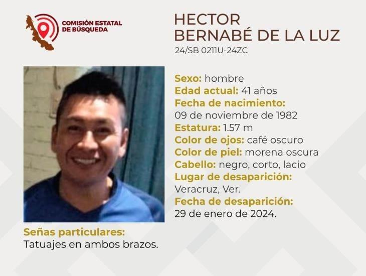 Héctor Bernabé cumple una semana desaparecido en Veracruz